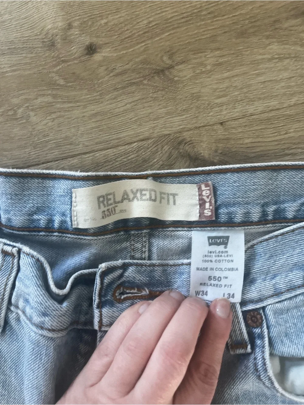 Levi's Relaxed Fit 550 Jeans in Light Blue Denim